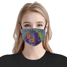 Load image into Gallery viewer, &quot;Dolled by Daij&quot; Flat Mouth Mask with Drawstring
