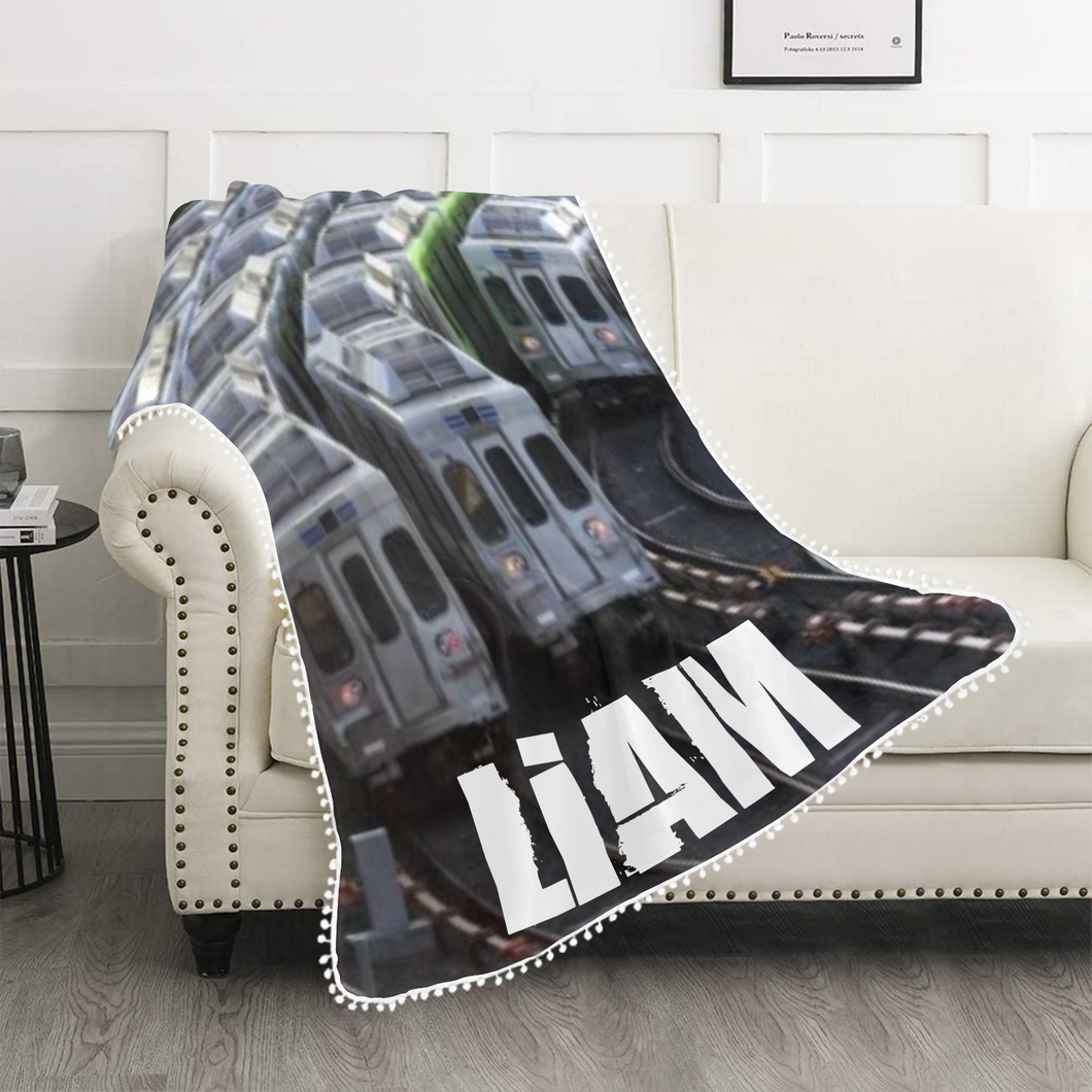 LIAM'S EL TRAIN THROW BLANKET (large)